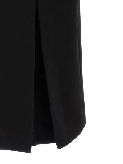 Ermanno Scervino Draped Neckline Midi Length Off-shoulder Dress In Black