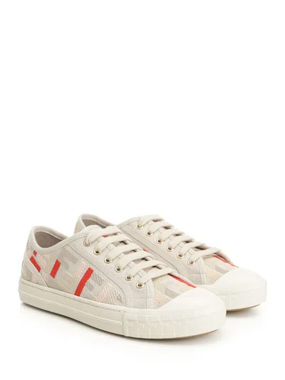 Fendi Domino Canvas Ff Multicolor Sneakers Multicolor