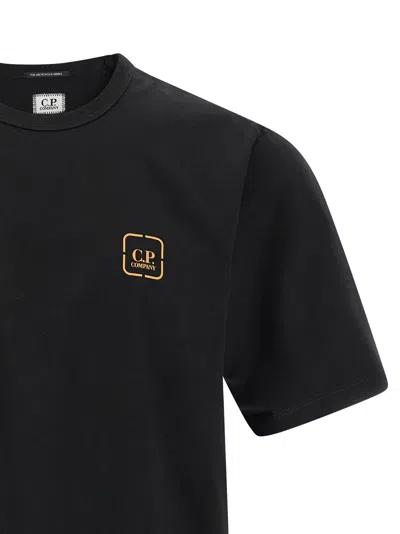 C.p. Company Metropolis Series Mercerized Jersey Urban Mobility T-shirt In Black