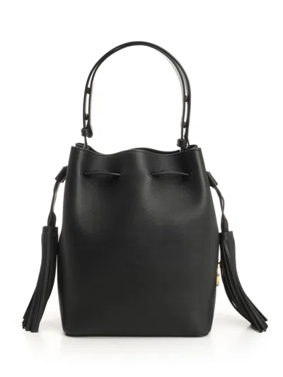 Valentino Adjustable Handle Shoulder Bag Tassel Detail In Black