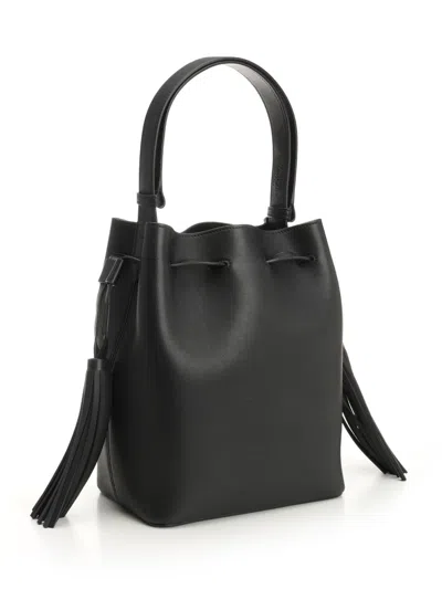 Valentino Adjustable Handle Shoulder Bag Tassel Detail In Black