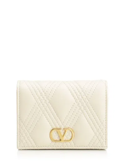 Valentino Quiltie 67 Wallet In Neutral