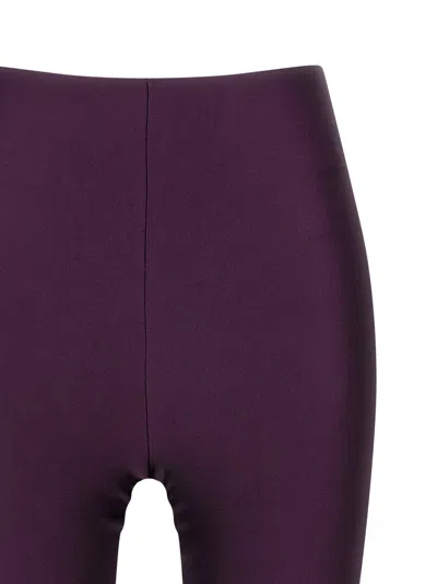 The Andamane High-waisted Stretch Leggings Elastic Waistband In Brown