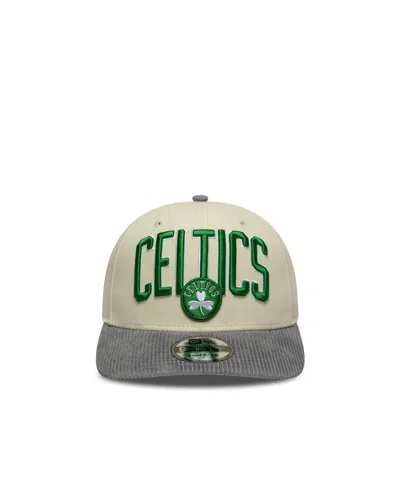 New Era Cappellino 9fifty Boston Celtics Nba Cord Visor Light Beige In Neutral