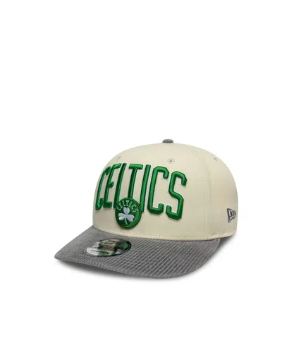 New Era Cappellino 9fifty Boston Celtics Nba Cord Visor Light Beige In Neutral