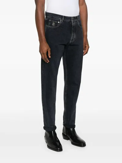 Brunello Cucinelli Five-pocket Denim Jeans With Belt Loops In Black