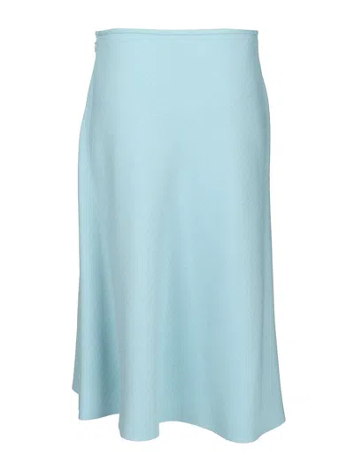 Valentino Look 13 - Skirt | Solid | Viscose Canvas Skirts Light Blue In Blue