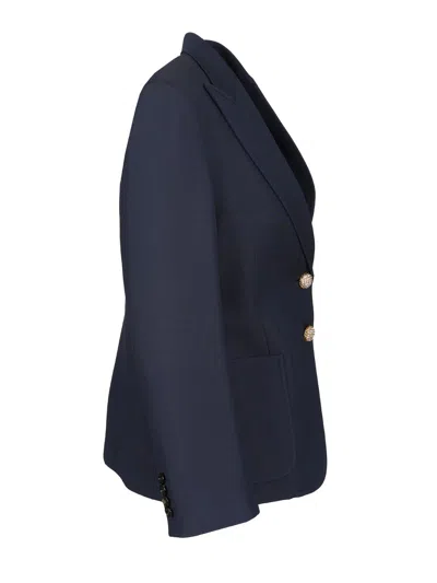 Valentino Look 43 - Giacca M\petto | Solid | Crepe Couture Jackets Blue In Blue