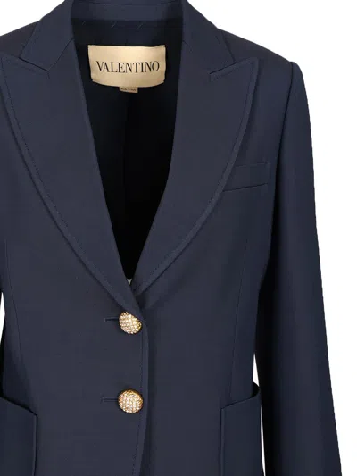Valentino Look 43 - Giacca M\petto | Solid | Crepe Couture Jackets Blue In Blue
