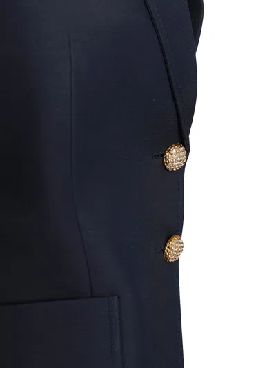 Valentino Look 43 - Giacca M\petto | Solid | Crepe Couture Jackets Blue In Blue