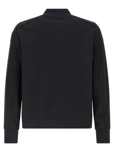 Parajumpers Ribbed Cuffs And Hem Sweatshirt With Zip Pocket In Black
