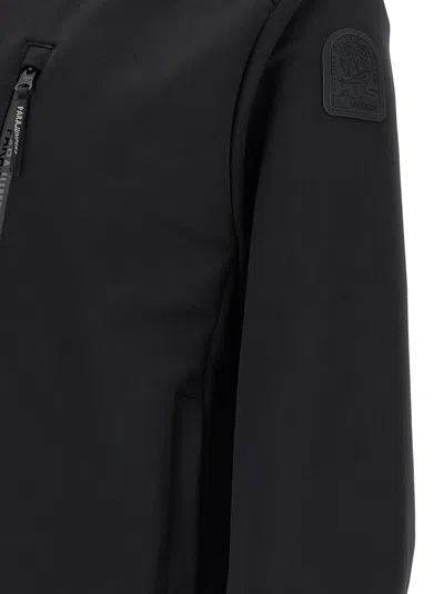 Parajumpers Ribbed Cuffs And Hem Sweatshirt With Zip Pocket In Black
