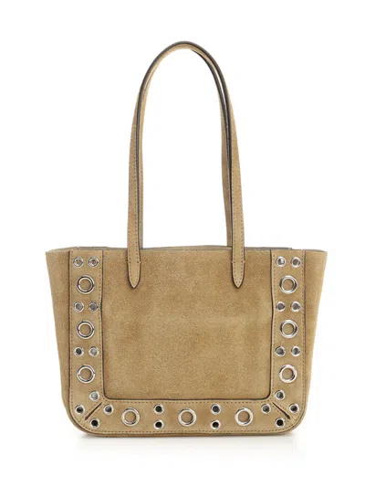 Valentino Mini Tote | Nellcote | Frame Suede A./pall.multi Studs-logo Shoulder Bags Brown