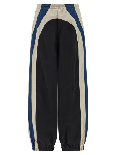 Attico Color Block Panel Joggers With Elastic In Black