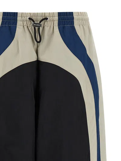 Attico Color Block Panel Joggers With Elastic In Black