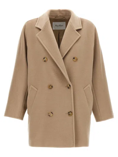 Max Mara Womens Camel Rebus Notch-lapel Relaxed-fit Wool And Cashmere Coat In Brown