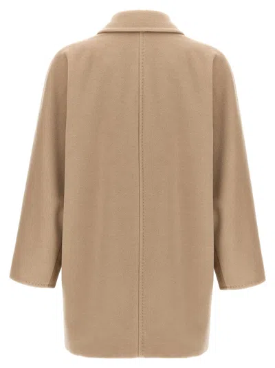 Max Mara Womens Camel Rebus Notch-lapel Relaxed-fit Wool And Cashmere Coat In Brown