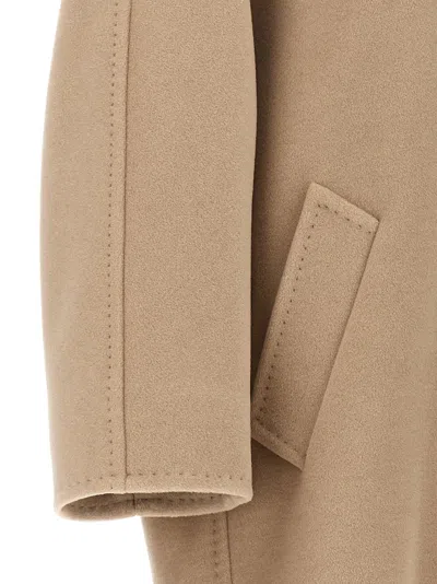 Max Mara Womens Camel Rebus Notch-lapel Relaxed-fit Wool And Cashmere Coat In Brown