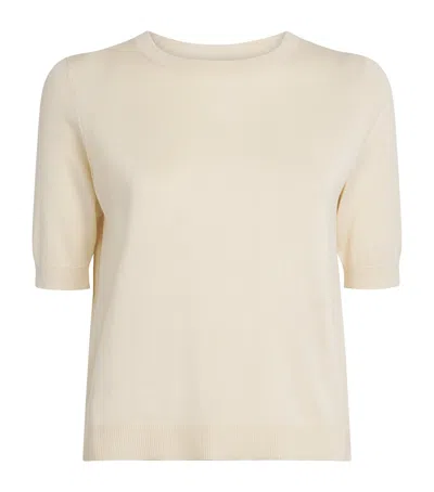 Mm Max Mara Silk-cotton Musette Sweater In White