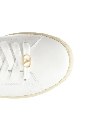 Valentino Royco Low-top Leather Sneakers With Italian Sizing