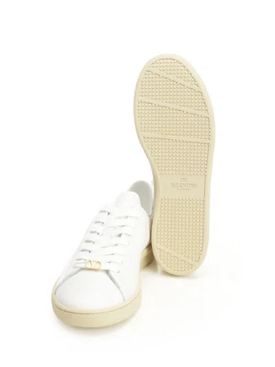 Valentino Royco Low-top Leather Sneakers With Italian Sizing