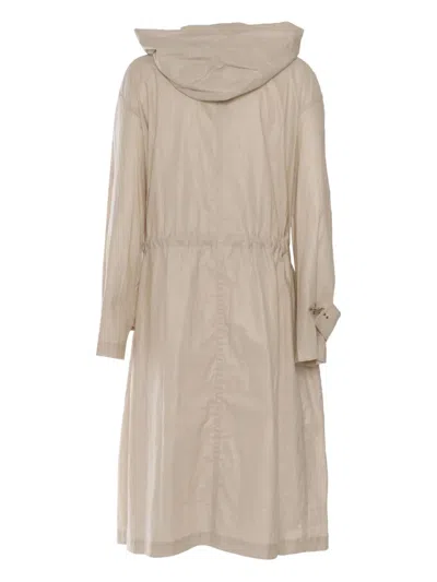 抽绳连帽派克大衣