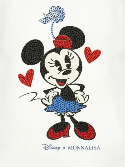 Monnalisa Kids' Minnie T-shirt In White