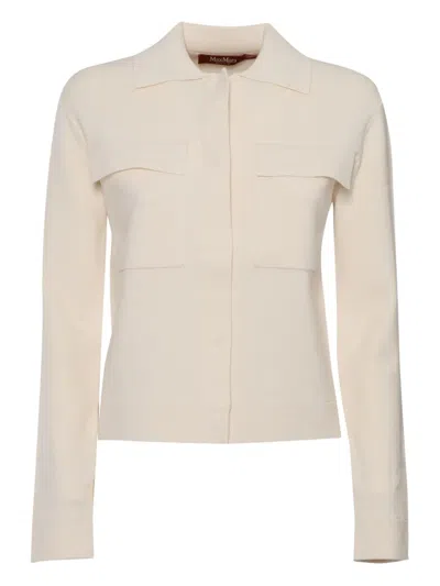 Max Mara Studio Cardigan In White