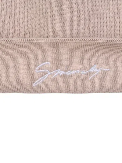Givenchy Logo-embroidered Beanie Hat In Brown