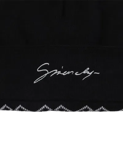 Givenchy Logo-embroidered Beanie Hat In Black