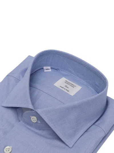 Mazzarelli Light Blue Shirt In Blue