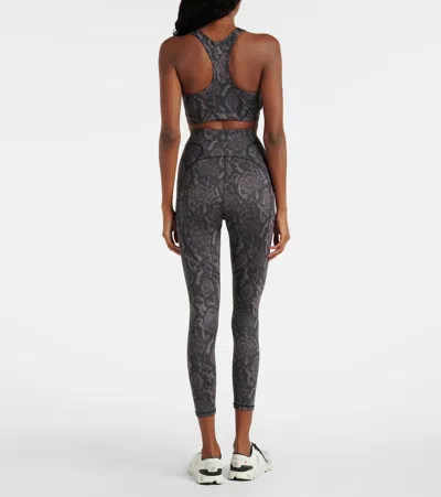 Adidas By Stella Mccartney Asmc Tpr Printed Sports Bra In Gray