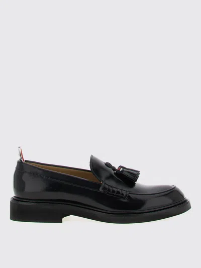 Thom Browne Shiny Round Toe Loafers With Tassel Detail In Black