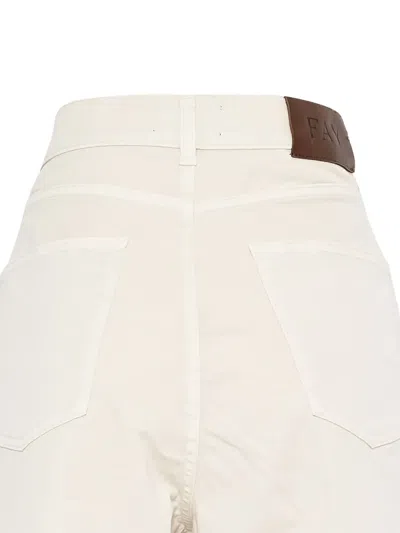 Fay Flare Pants With Five-pocket Design In White