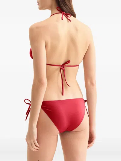 Eres Mouna Triangle Bikini Top In Red