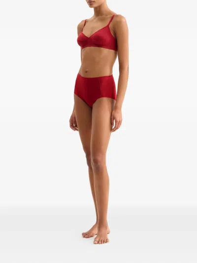 Eres Lydia Soyeuse Triangle Bra In Red