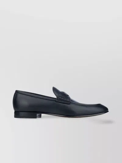 Dior Loafers With Leather Sole And Round Toe In Blue