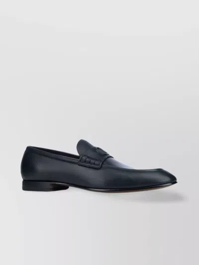 Dior Loafers With Leather Sole And Round Toe In Blue