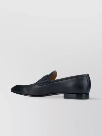 Dior Loafers With Leather Sole And Round Toe In Blue