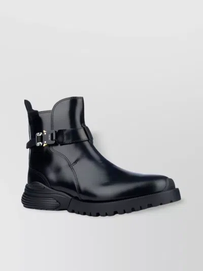 Dior Round Toe Pull Tab Rubber Sole Boots In Multi