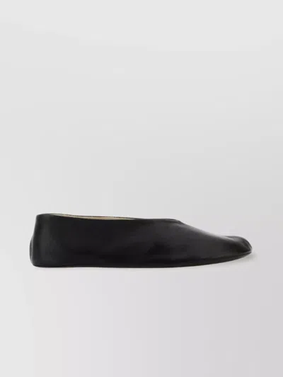 The Row Stella Nappa Leather Ballerinas In Black