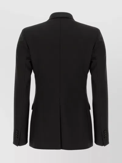 Tagliatore Tailored Black Blazer With Double-breasted Design And Structured Lapel In Black