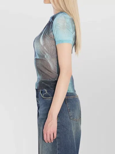 Jean Paul Gaultier "water" Mesh T-shirt In Green