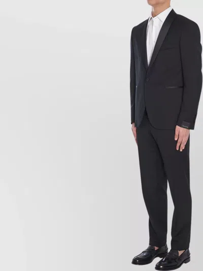 Tagliatore Tuxedo In Virgin Wool In Black