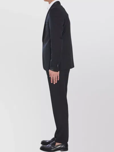 Tagliatore Tuxedo In Virgin Wool In Black