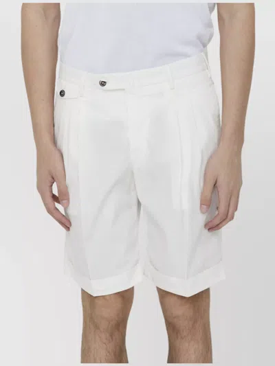 Pt Torino Cotton Bermuda Shorts In White