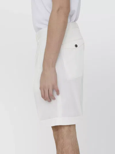 Pt Torino Cotton Bermuda Shorts In White
