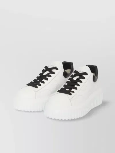 Hogan H-stripes Lace Up Sneakers In Multi