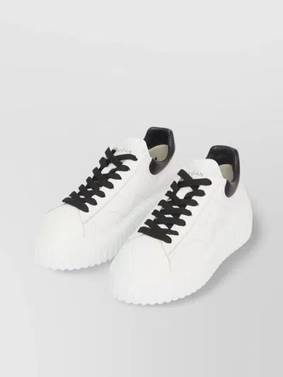 Hogan H-stripes Lace Up Sneakers In Multi