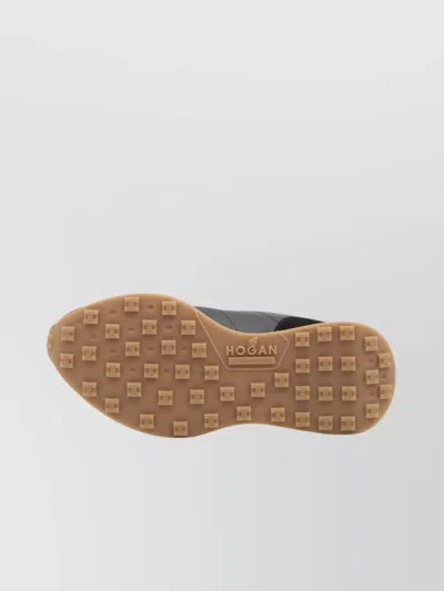 Hogan Leather-panelled Sneakers In Black